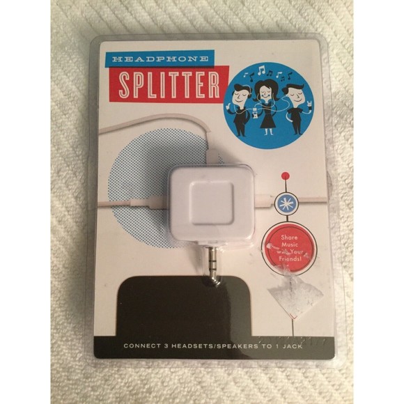 Headphone Splitter Connect Up To 3 Headsets Speakers to 1 Jack NEW - Picture 1 of 5